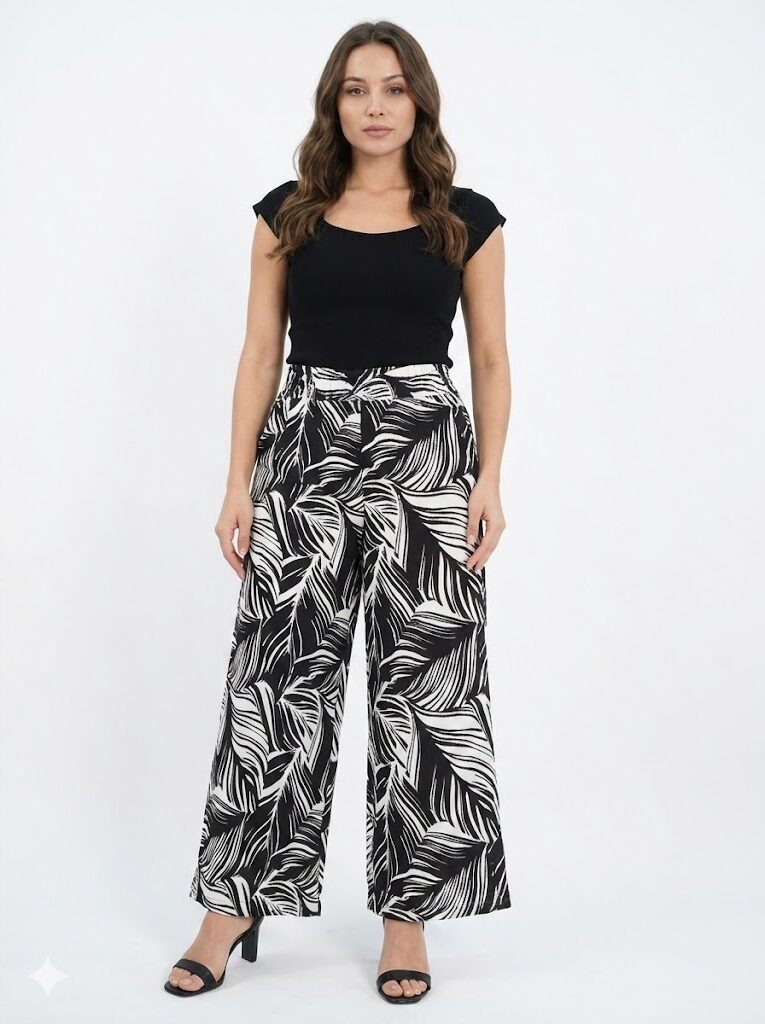 PALAZO LINO ESTAMPA - M01009 - Imagen 2