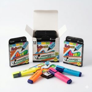 RESALTADORES 4 COLORES X 12 CAJITAS (48 UNIDADES)