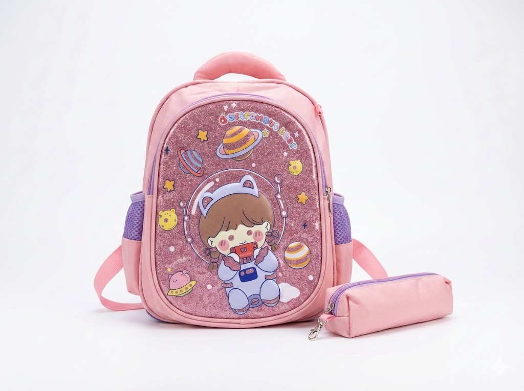 MOCHILA JARDIN 3D CON CARTUCHERA DISEÑOS VARIOS