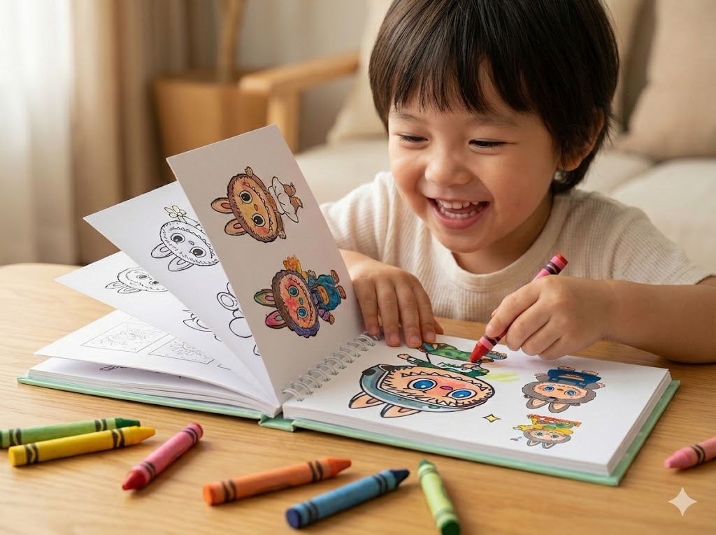 LIBRO GRANDE PARA COLOREAR LABUBU - Imagen 2