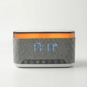 Smart Station 3-en-1: Sonido Hi-Fi 15W, Carga Inalámbrica Qi y Reloj LED