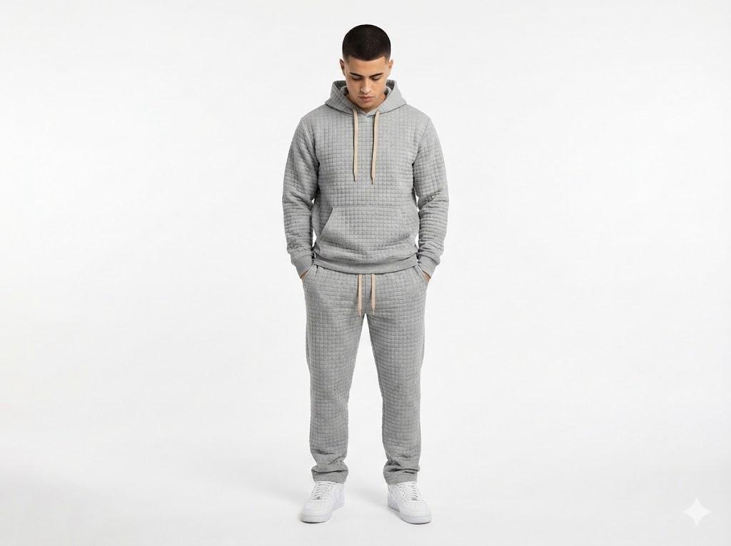 Conjunto Hombre Hoodie Y Jogger Texturado Premium - Imagen 2