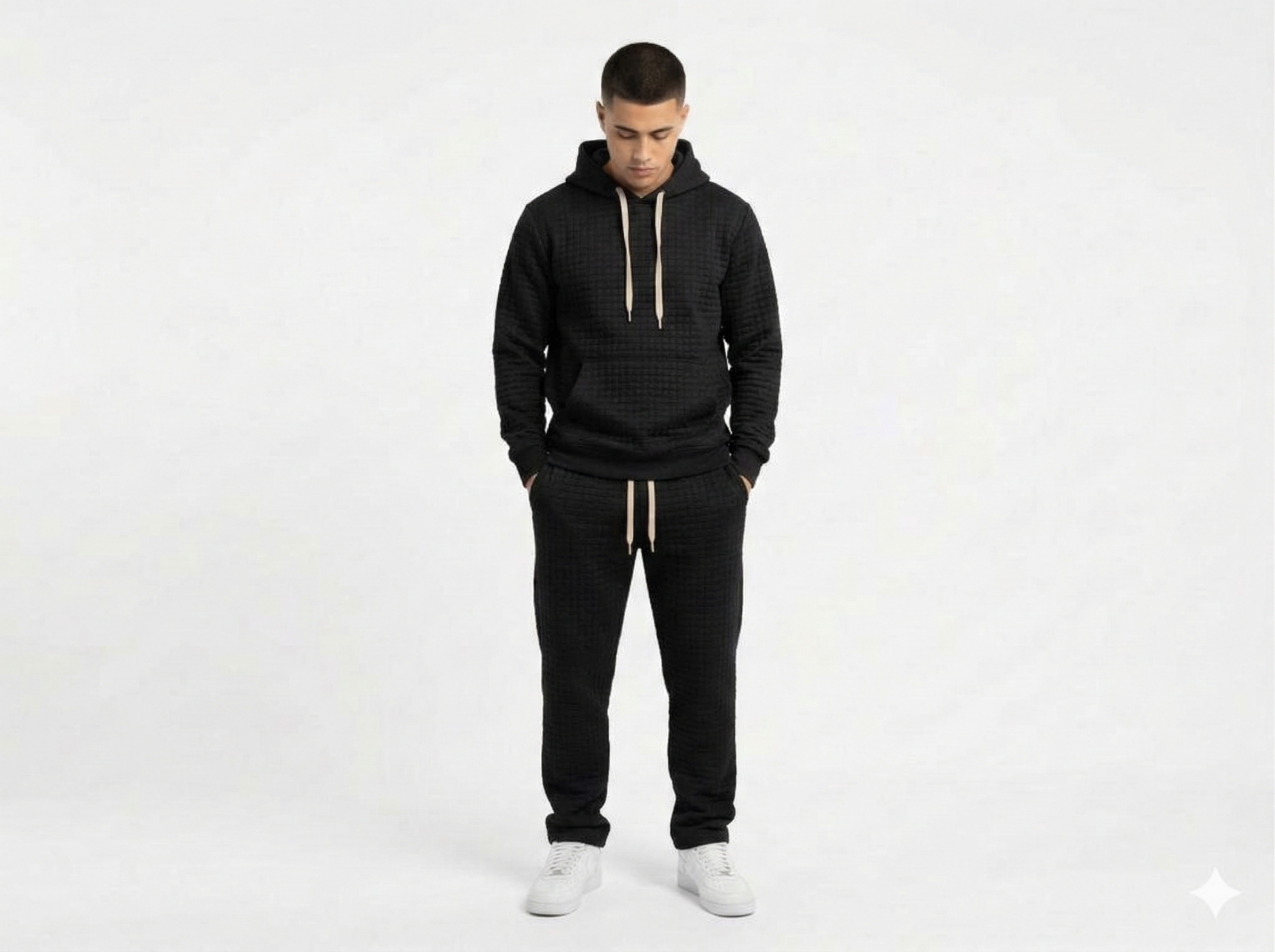 Conjunto Hombre Hoodie Y Jogger Texturado Premium
