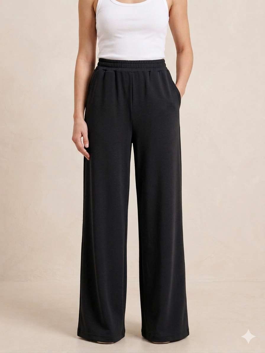 Pantalón Darlon Mujer Tipo Palazo Cintura Elastizada