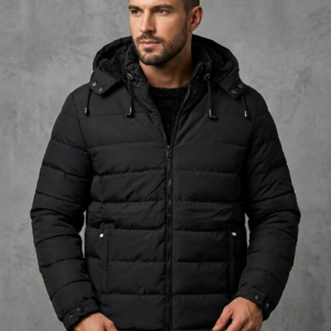 Campera Puffer Hombre Térmica Con Capucha Y Piel - TALLES ESPECIALES