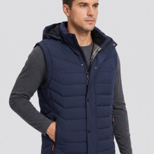 Chaleco Térmico Hombre Puffer Con Capucha
