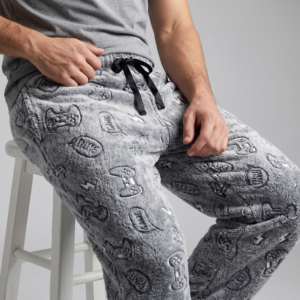 Pantalón de Pijama "Gamer Elite" en Fleece Ultra Suave – Gris Oxford