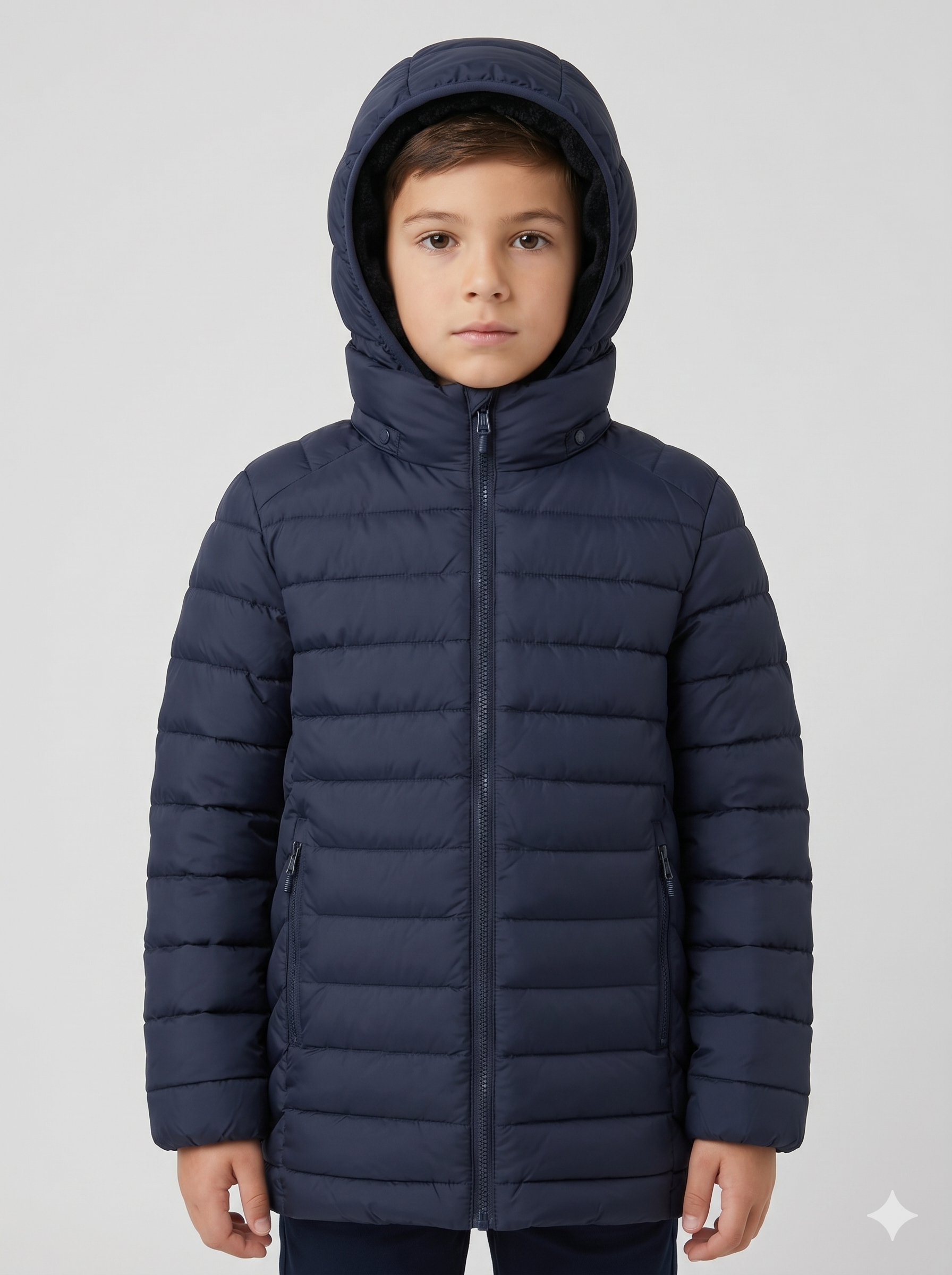 Campera Puffer Infantil Térmica: Abrigo Interior Soft y Capucha Desmontable