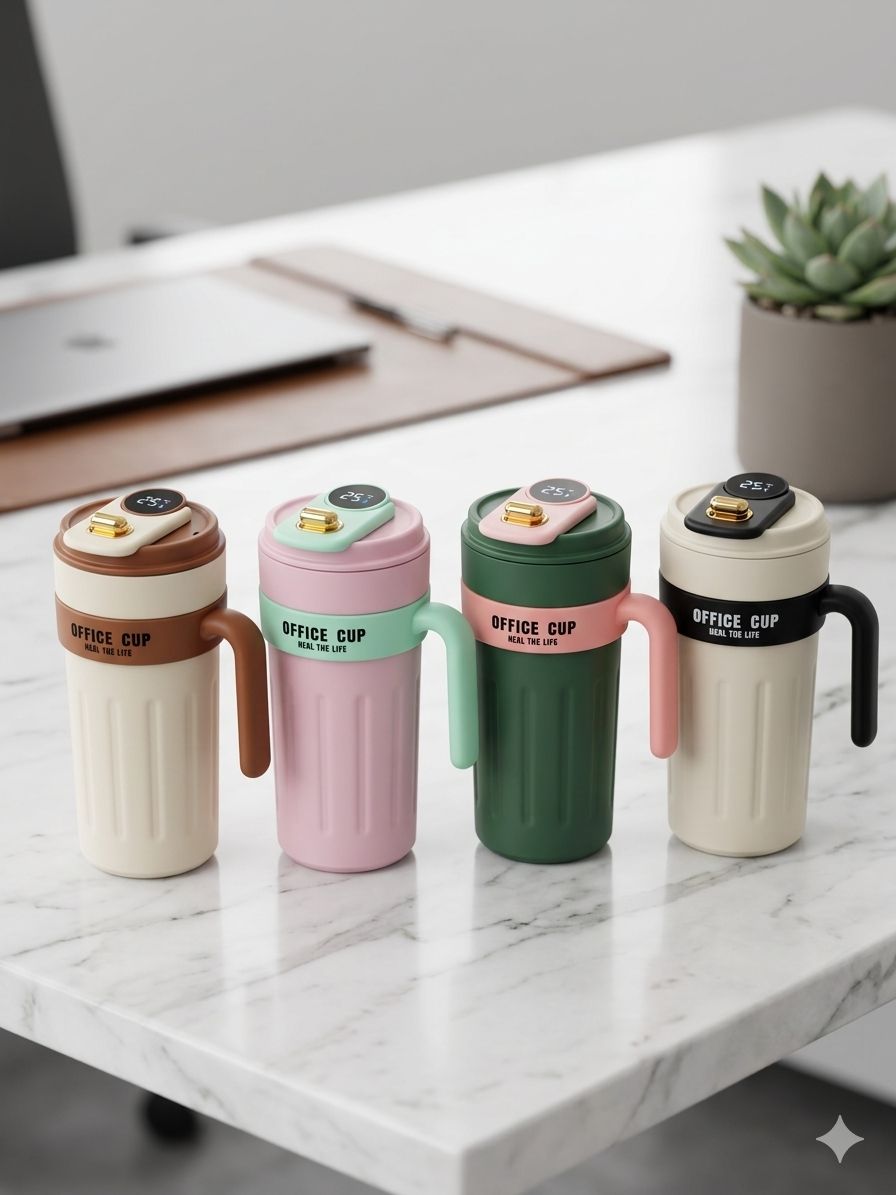 Vaso Térmico Inteligente "Office Cup" – Con Sensor de Temperatura Digital y Diseño Premium - Imagen 2