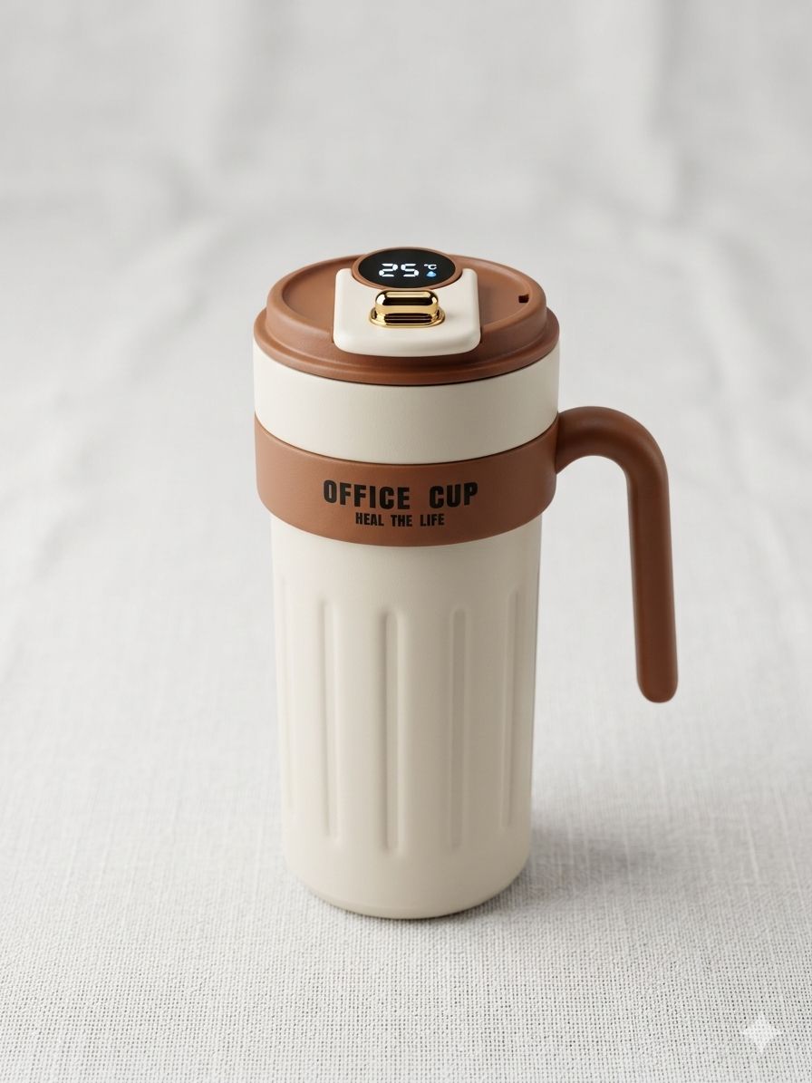 Vaso Térmico Inteligente "Office Cup" – Con Sensor de Temperatura Digital y Diseño Premium
