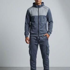 Conjunto Training Térmico Hombre – Tela Deportiva Abrigada con Bolsillos Cargo