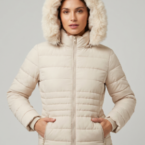 Campera Tapado Mujer Piel Interior Térmica Capucha Desmontable