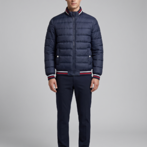 Campera Canelón Hombre Con Capucha Desmontable Estilo Bomber