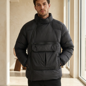¡Subí de Nivel este Invierno! Campera Puffer Tipo Canguro con Cierre Asimétrico Premium
