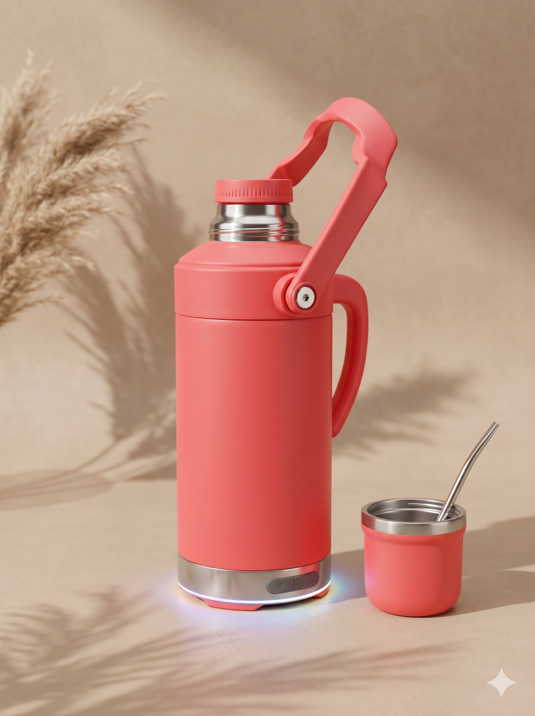 ¡La Revolución Matera! Termo Inteligente 1L con Parlante Bluetooth, Luces LED y Tapa Mate - Imagen 3