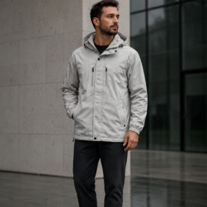 Campera Impermeable Hombre Con Interior Térmico Premium y Capucha Desmontable
