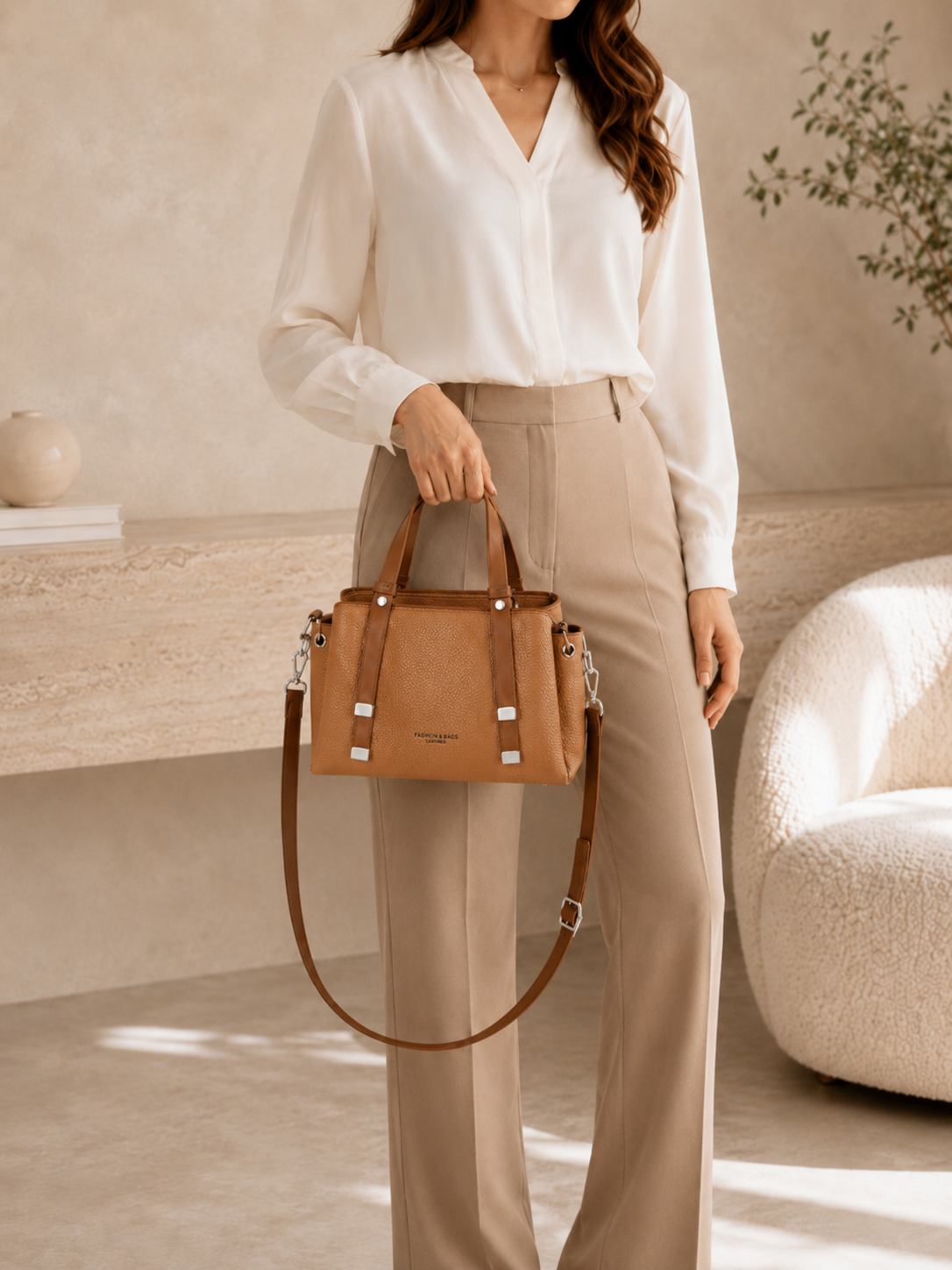 Cartera de Eco Cuero para Dama con Correa Ajustable - Imagen 5
