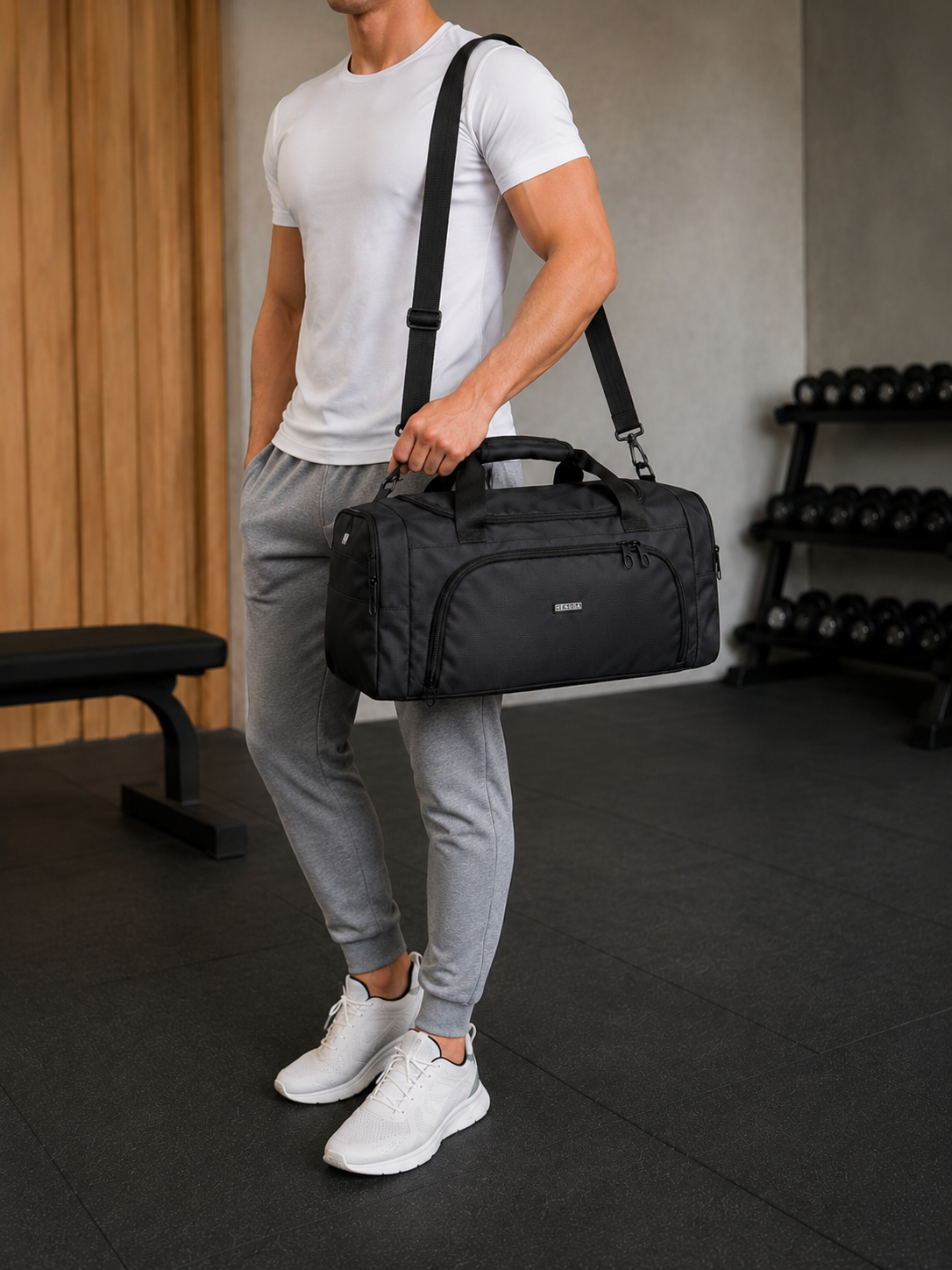 Bolso Deportivo Mediano con Correa Regulable y Múltiples Compartimentos - Imagen 4