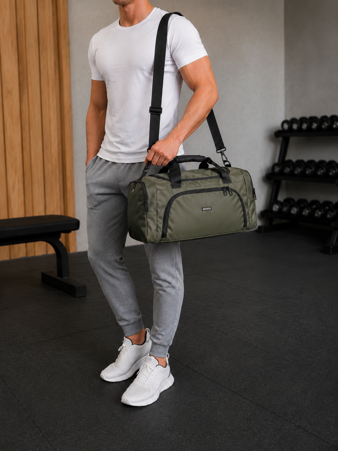 Bolso Deportivo Mediano con Correa Regulable y Múltiples Compartimentos - Imagen 5