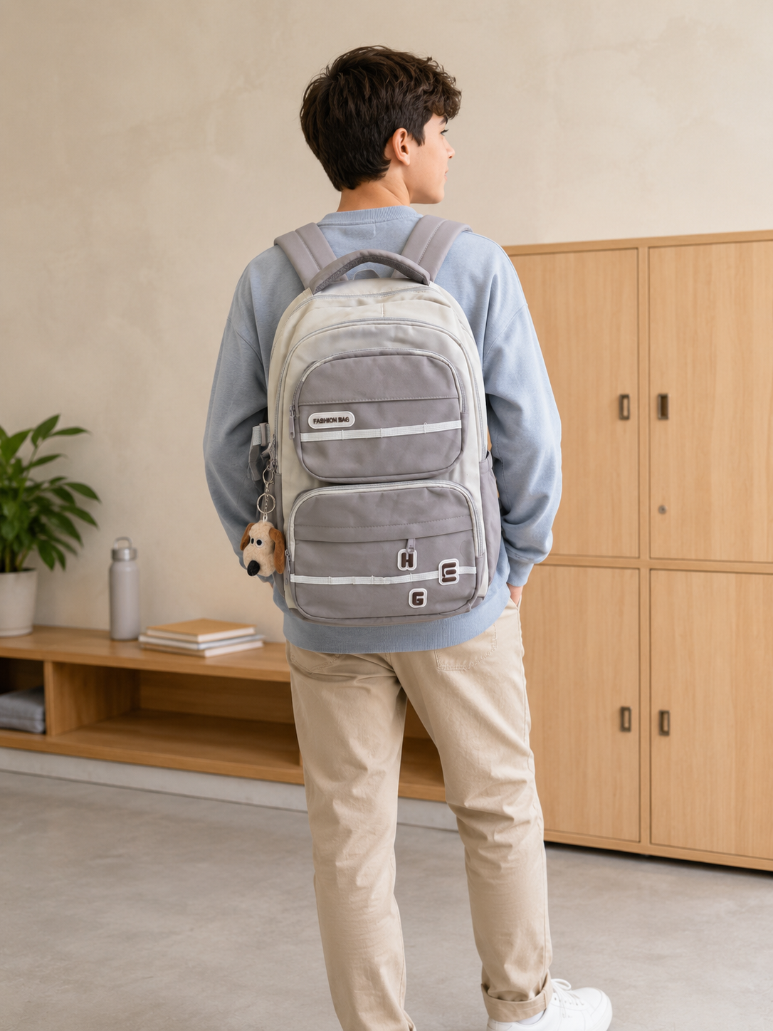 Mochila Escolar Infantil/Juvenil Multicompartimento con Llavero - Imagen 3