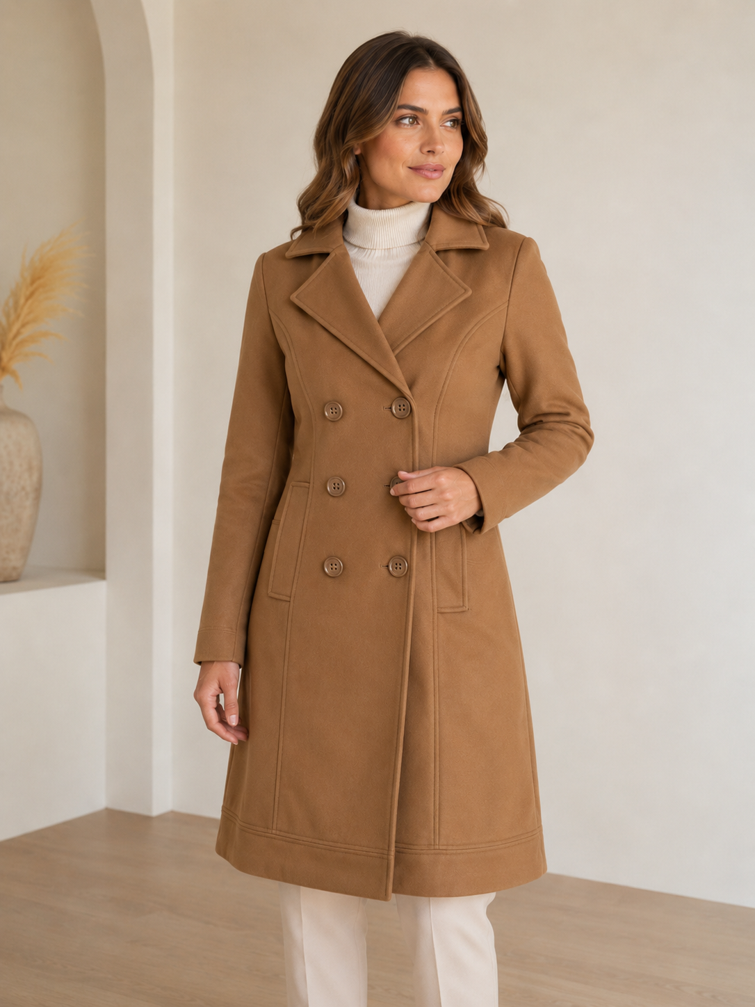Abrigo de Paño Premium Femenino - Estilo y Sofisticación