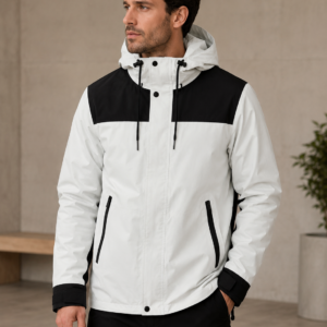 Campera Impermeable Urbana para Hombre con Capucha