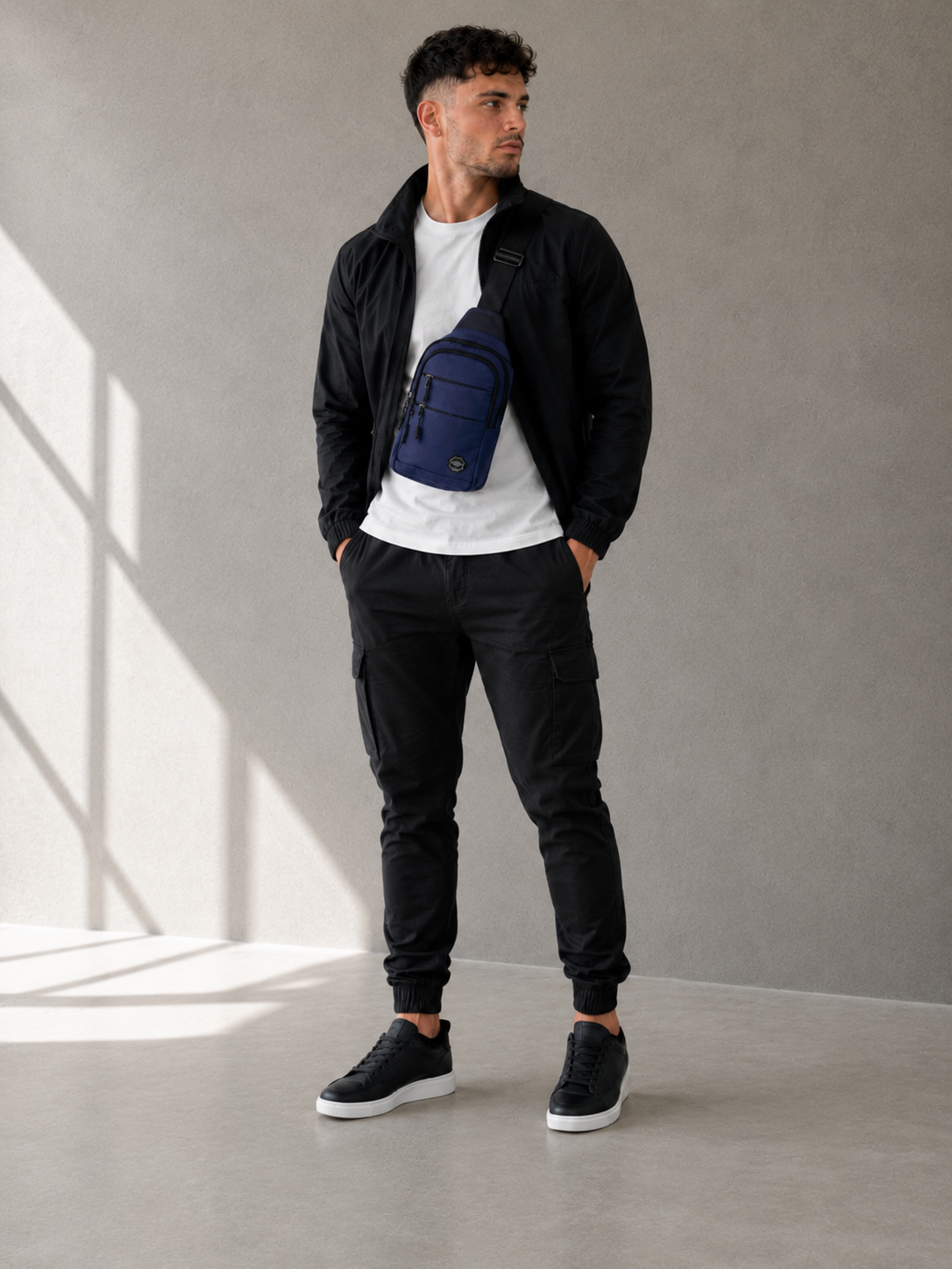 Riñonera Cruzada Urbana para Hombre | Multi-Bolsillos - Imagen 2