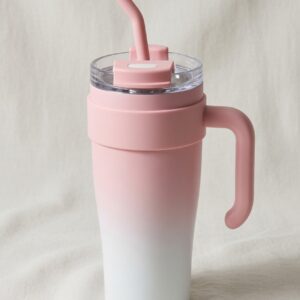 Vaso Térmico de 900ml con Asa y Sorbete - Acabado Mate en Degradé
