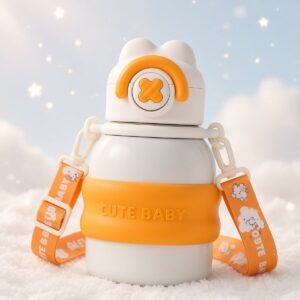 Botella Infantil Térmica 550ML Cute Baby con Correa Ajustable