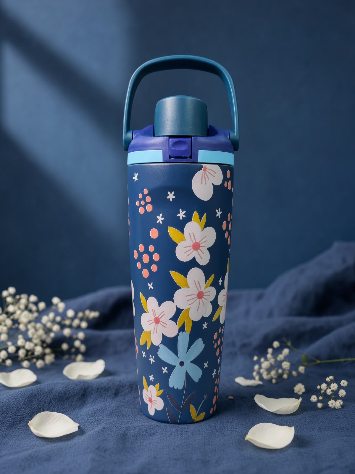 Botella Térmica 900 ml con Asa y Diseños Estampados