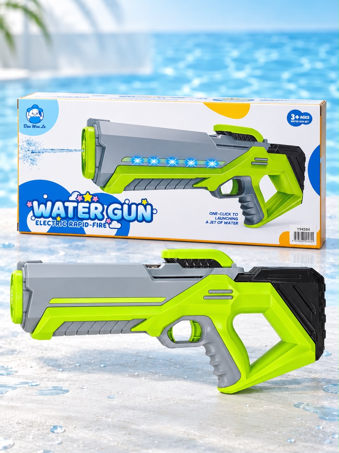 Pistola de Agua Eléctrica Rapid Fire – Disparo Automático 💦🔫